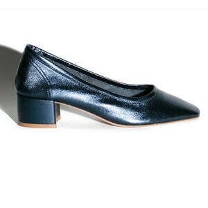 Maryam Nassir Zadeh – Metallic Alder Roberta Block Heel- Size 37.5
